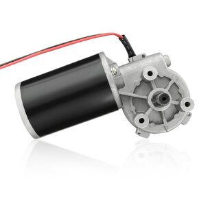 uxcell DC24V 45W 180RPM 3.5N.M Reversible Worm Gear Motor High Torque Speed Reducing Electric Gearbox Motor-JCF63L