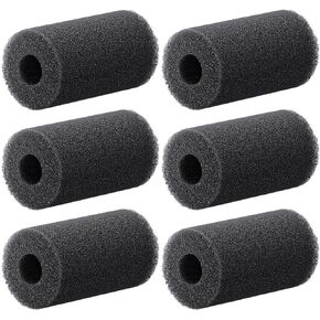 Pawfly Pre-Filter Sponge Fish Tank Filter Anti-Suction Foam Cover Rolls for Small Fish Shrimp Fry Protection Double-Hole High-Density Filter Sponge for Mechanical Filtration, 6 Pack