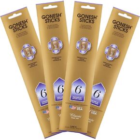 Gonesh Classic Collection #6 Incense (4 Pack), 4 Piece, Gold