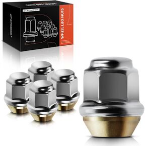 A-Premium 5-PC Wheel Lug Nuts M12 x 1.5 Chrome Conical Seat Lug Nuts Compatible with Acura & BMW & Chevrolet& Chrysler & Dodge & Eagle & Ford & Geo & Honda & Jeep & Isuzu & Volkswagen, Replace# 98976