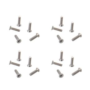 MroMax M4-0.7x10mm Phillips Flat Head Countersunk Machine Screws 304 Stainless Steel Cross Recessed Countersunk Head Bolt Fully Threaded Metric Bolts Fasteners Silver 100Pcs