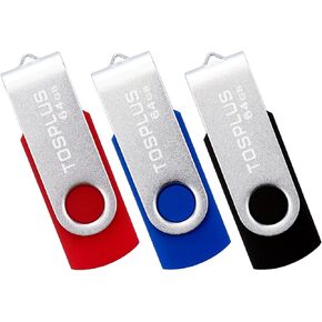 5 عبوات من محركات الأقراص المحمولة USB 2.0 بسعة 32 جيجابايت، محركات أقراص الإبهام، محرك الأقراص المضغوطة (أسود/أخضر/أزرق/أحمر/أصفر)