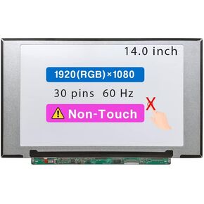 Screen Replacement for Lenovo Thinkpad X1 Carbon 6TH / 7TH / 8TH Gen 14.0" FHD 1920x1080 30 pin LCD Non-Touch Screen Display Panel (Not for Touch)