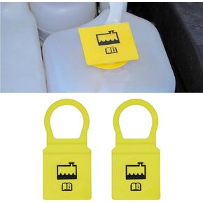 2PCS Car Engine Coolant Reservoir Cap Replacement OEM# 55111074AA 52079331, Engine Radiator Cover Coolant Recovery Overflow Antifreeze Water Tank Cap Compatible with Chrysler/Dodge/Jeep/Ram