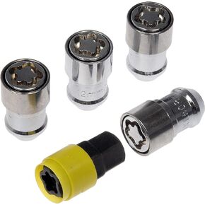 Dorman 712-380 M12-1.50 Deep Wheel Lock Set, Silver, 5 Pack