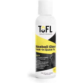 TOFL Baseball Glove Oil to Break in Gloves | Break in Glove of All Types of Baseball Gloves & Softball Gloves, Baseball Mitts, Catchers Glove, Fielding Glove, Pitcher's Mitt | 4.0 oz. Bottle