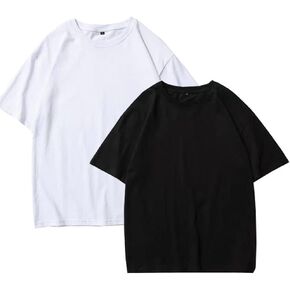 Men's Cotton Crew Neck Classic Casual Solid T-Shirts 2Pack