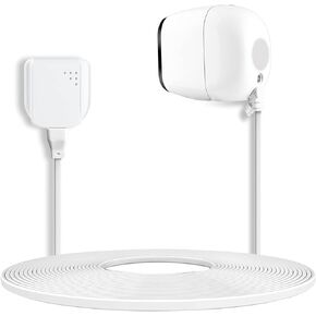 10FT Weatherproof Outdoor Charging Cable and Quick Charge 3.0 Power Adapter Compatible for Arlo Pro and Pro 2, Arlo GO, Other Home Camera (Micro USB), 1 Set, White in Kuwait