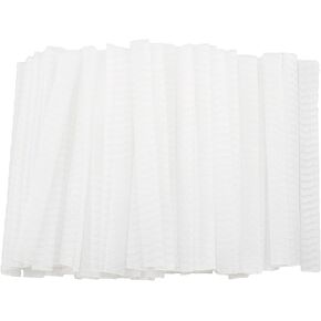 100PCS 4.7Inchx0.4Inch Thread Mesh Bobbin Protector Embroidery Machine Thread Mesh Bobbin Cover White Sewing Thread Support Hose Suitable for Makeup Brush and Metal Workpiece