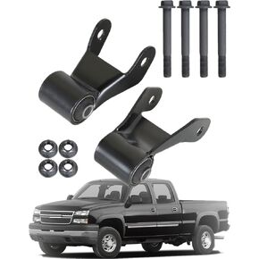 2-Pack Leaf Spring Rearward Shackle Bracket Kit Replacement for Avalanche Silverado Sierra Yukon XL 1500 2500 1500HD 2500HD 722-029