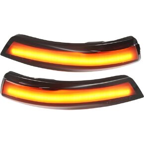 X AUTOHAUX 1 Pair Side Wing Mirror Turn Signal Light 1538489 for Ford Focus MK2 LCI/Facelift 2008-2012 for Ford Focus MK3 2011-2017