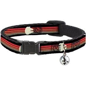 Buckle-Down Star Wars Cat Collar, Breakaway Collar with Bell, Star Wars Millennium Falcon Stripe Black/Multi Color, 8.5 to 12 Inches 0.5 Inch Wide