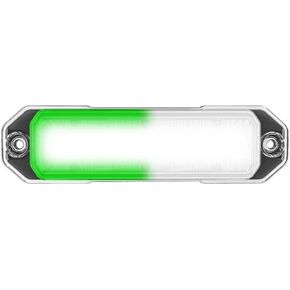 SpeedTech Lights Z-6 TIR 18W LED Strobe Light for Police Cars, Construction Trucks, Service Vehicles, Plows, Emergency Vehicles. Surface Mount Grille Flashing Hazard Beacon Light - Clear/Clear