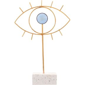 IMIKEYA Metal turkish eye decor Boho Eye Gold Jewelry Holder Modern Ironwork Necklace Hanger Tabletop Jewelry Organizer 24x14. blue eye decoration 5cm evil eye table decor