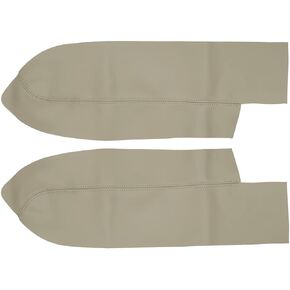 X AUTOHAUX Pair Synthetic Leather Car Front Door Panels Armrest Cover Beige for Honda CR-V 2007-2012