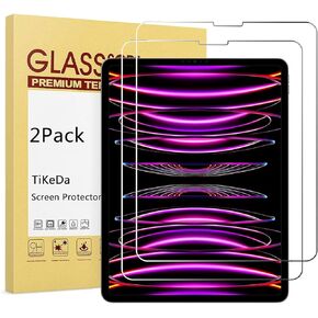 2 Pack Screen Protector for iPad Pro 12.9 Inch Display 6th/5th/4th/3rd Generation [2022/2021/2020/2018 Release] Tempered Glass Film Guard,Support Face ID & Apple Pencil,Case Friendly (2)