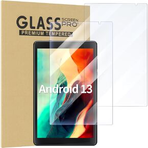 2-Pack Premium Tempered Glass Screen Protectors for N8 Android 13 Tablet, Fingerprints, Dust - Easy Bubble-Free Installation for 8" Tablet