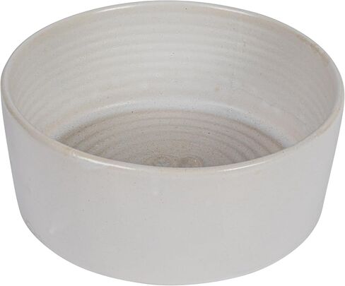 Creative Co-Op Round Debossed Stoneware Pet Bowl with Paw Print, Reactive Glaze, White (Each One Will Vary) in Saudi Arabia