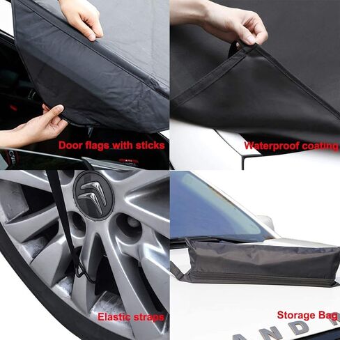 غطاء ثلجي كبير للزجاج الأمامي لفرس النهر، ظل شمس للسيارة، تصميم وطني بتصميم العلم الأمريكي للولايات المتحدة الأمريكية، غطاء الزجاج الأمامي للسيارة مع غطاء مرايا جانبية يناسب معظم السيارات وسيارات الدفع الرباعي والشاحنات والشاحنات in Kuwait