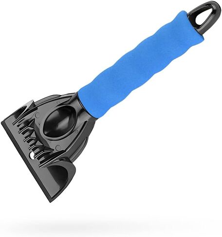 Fekey&JF Ice Scraper for Car Windshield and Window, Auto Snow Removal with Foam Handle, No Scratch Cleaning Tool Remove Frost and Snow, Car Winter Exterior Accessories for Cars, SUV, Van (Black) in Saudi Arabia