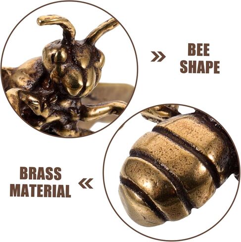 Cabilock Brass Bee Small Desktop Decor Desktop Bee Ornament Desktop Brass Decor Small Bee Figurine Desktop in Saudi Arabia