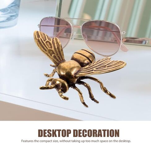 Cabilock Brass Bee Small Desktop Decor Desktop Bee Ornament Desktop Brass Decor Small Bee Figurine Desktop in Saudi Arabia