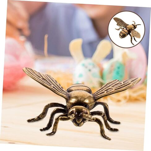 Cabilock Brass Bee Small Desktop Decor Desktop Bee Ornament Desktop Brass Decor Small Bee Figurine Desktop in Saudi Arabia
