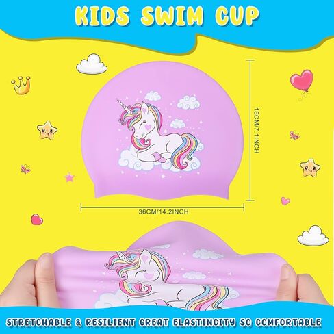 3 قطع قبعة سباحة للأطفال، قبعة سباحة من السيليكون المتين للفتيات والأولاد الصغار، قبعات سباحة مقاومة للماء لحمام السباحة، قبعات سباحة مريحة للأطفال للشعر الطويل والشعر القصير للحفاظ على الشعر جافًا in Kuwait