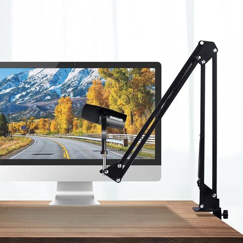 Boom Arm Compatible with Shure Sm7b and Shure Sm58 Mic, Desk Mic Stand for Shure Series Microphone Such As Shure Mv7 Sm57 Se215 and Mv88. in Kuwait