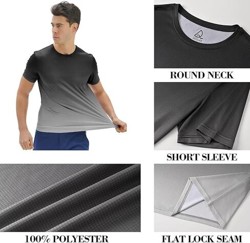DEOLAX Mens T-Shirts Crew Neck Workout Short Sleeve Shirts Lightweight Soft Classic Casual Fit Muscle Tops Tee Shirt for Men in Saudi Arabia