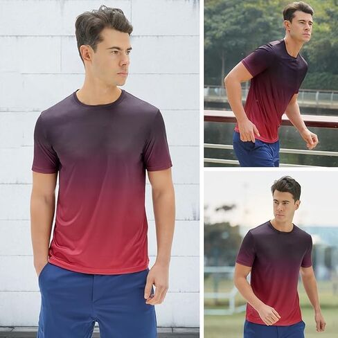 DEOLAX Mens T-Shirts Crew Neck Workout Short Sleeve Shirts Lightweight Soft Classic Casual Fit Muscle Tops Tee Shirt for Men in Saudi Arabia