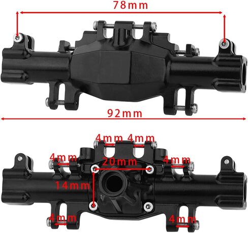 مبيت المحور الأمامي أو الخلفي سريع التحرير باستخدام الحاسب الآلي لشاحنة LOSI Mini LMT 1/18 الحفار الوحش المصقول RTR LOS01026 أجزاء ترقية معدنية (أسود)-65132 in Saudi Arabia