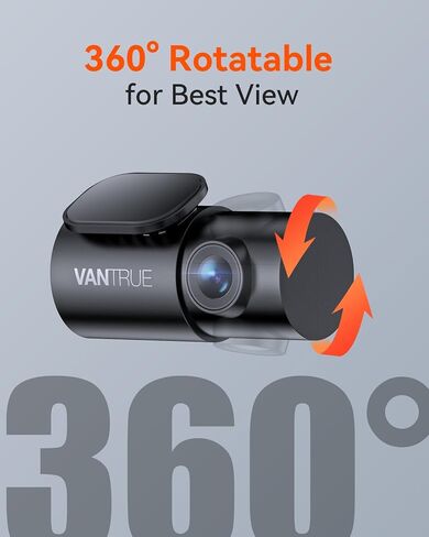 كاميرا خلفية Vantrue N4 Pro 1080P قابلة للتعديل، رؤية ليلية ستارفيس، رؤية زاوية واسعة 165 درجة، HDR، مناسبة لمعظم السيارات، البيك أب، الشاحنات، سيارات الدفع الرباعي، الميني فان، سيارات السيدان in Kuwait