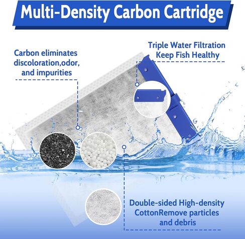 12 عبوة خرطوشة فلتر كبيرة متوافقة مع مرشحات الطاقة Tetra Whisper Bio-Bag 20i,40i/IQ20,30,45,60/PF20,30,40,60 خرطوشة فلتر كبيرة لمرشح Tetra Whisper in Kuwait