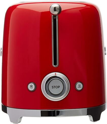 Smeg TSF02RDUS محمصة خبز جمالية ذات طراز الخمسينات مكونة من 4 شرائح، باللون الأحمر in Kuwait