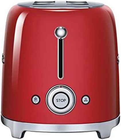 Smeg TSF02RDUS محمصة خبز جمالية ذات طراز الخمسينات مكونة من 4 شرائح، باللون الأحمر in Kuwait