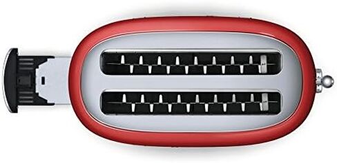 Smeg TSF02RDUS محمصة خبز جمالية ذات طراز الخمسينات مكونة من 4 شرائح، باللون الأحمر in Kuwait