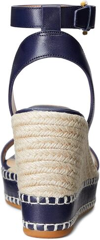 Lauren Ralph Lauren Hilarie Espadrille - Sandals for Women - Smooth Leather Upper - Adjustable Buckle Closure in Saudi Arabia