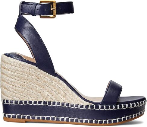 Lauren Ralph Lauren Hilarie Espadrille - Sandals for Women - Smooth Leather Upper - Adjustable Buckle Closure in Saudi Arabia