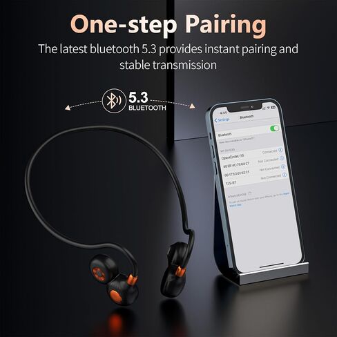 Ortizan Open Ear Headphones, Bluetooth 5.3 Wireless Air Conduction Headphones Sport Earbuds, Premium Sound, IPX6 Waterproof, Clear Call, 19g Lightweight Earphones for Running Cycling Workouts in Kuwait