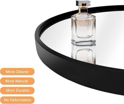 36 Inch Round Bathroom Mirror，Black Circle Wall Mirror with Metal Frame，Large Circular Mirrors for Bathroom Vanity in Saudi Arabia