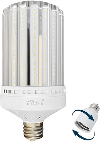 80W LED Corn Light Bulb,10000Lm 5000K E39 Base E26 Adapters(500W Metal Halide/HID/HPS Equivalent),for Street and Fixture,Warehouse,Workshop,Garage,Gyms,lamp Beads are provided by Samsung in Saudi Arabia