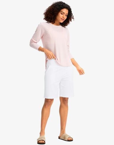 شورت برمودا طويل للنساء من G Gradual مع جيوب، شورت عالي الخصر بطول الركبة للنساء للمشي والتمارين الرياضية in Kuwait