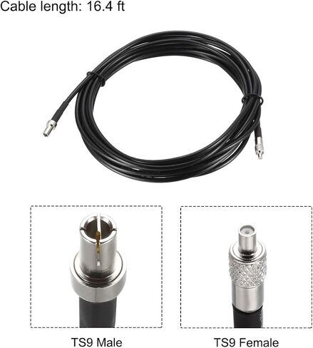 uxcell TS9 Male to TS9 Female RF Coaxial Extension Cable RG174 Jumper Cable 10 ft in Saudi Arabia