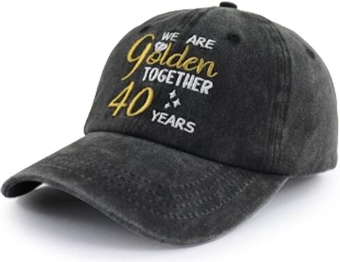 We are Golden Together 10 20 30 40 50 60 Years Hats for Men Women, Adjustable Cotton 50th Wedding Anniversary Baseball Cap in Saudi Arabia