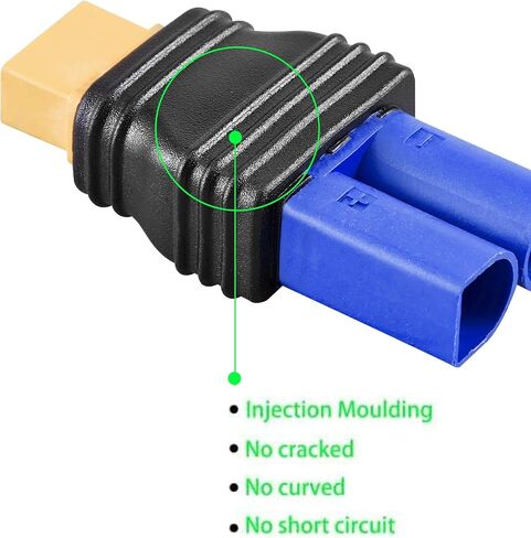 EC3 Male Plug Connector to EC5 Female Plug Connector Adapter for RC Lipo Battery EC3 to EC5 Adapter(2Pack) in Saudi Arabia