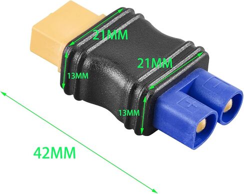 EC3 Male Plug Connector to EC5 Female Plug Connector Adapter for RC Lipo Battery EC3 to EC5 Adapter(2Pack) in Saudi Arabia