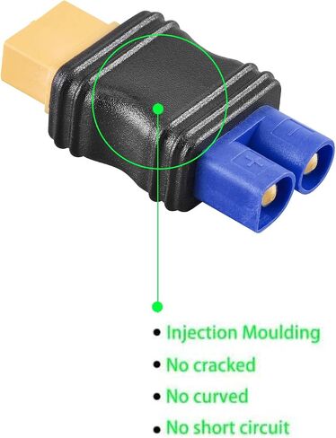 EC3 Male Plug Connector to EC5 Female Plug Connector Adapter for RC Lipo Battery EC3 to EC5 Adapter(2Pack) in Saudi Arabia