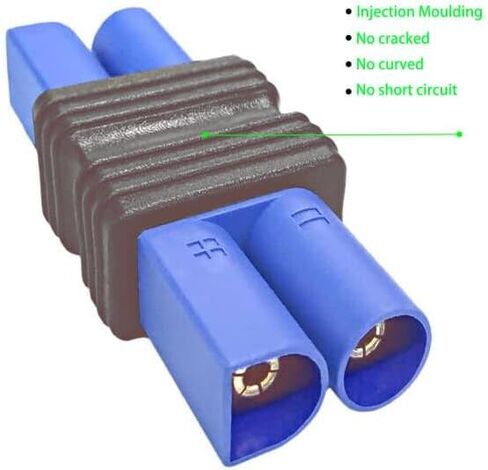 EC3 Male Plug Connector to EC5 Female Plug Connector Adapter for RC Lipo Battery EC3 to EC5 Adapter(2Pack) in Saudi Arabia
