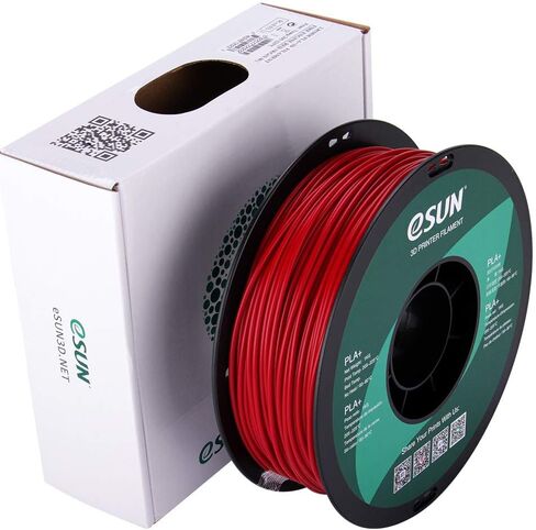 eSUN 3 مم محرك إطفاء أحمر PLA PRO (PLA+) خيوط طابعة ثلاثية الأبعاد 1 كجم بكرة (2.2 رطل)، القطر الفعلي 2.85 مم +/- 0.05 مم، محرك إطفاء أحمر، (Pantone 199C) in Kuwait